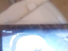 My jizz on Jenny's ass