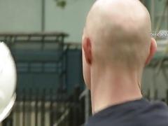 Bound and dominated construction worker is at their mercy