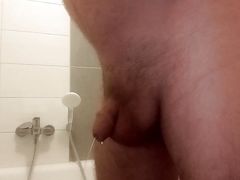 Sweet piss drops from the cock