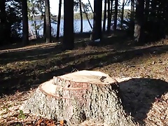 Travis in the woods
