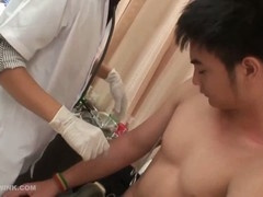 Asian dudes mix pissing and banging session