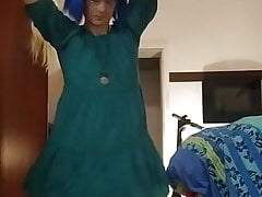 Boy wears dresses