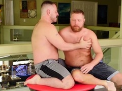 Handsome bear, deep bareback, ball deep