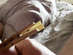bearstgt clamps on foreskin and balls