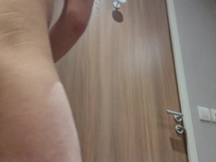 Puppy has joy with his fresh faux-cock!