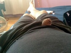 Man masturbating, finger-tickling, chilean