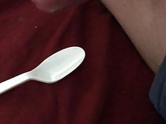 Cumming on a spoon