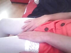 White Stocking tease in full !!