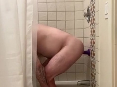 Douche for Father Hunk Leads to Faux-Cock Delight (Pt. 1)