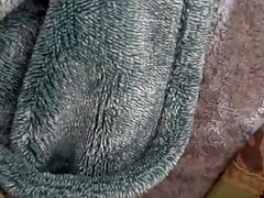 Jerking off wearing my uniform after rubbing my cock in sarge's Vaseline container