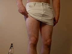 Soft dick in a long skirt with some hot gay muscle action