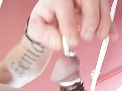 Cock sounding peephole urethral
