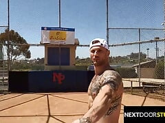Inked Up Baseball Player Railed By Twink Teammate - NextDoorBuddies