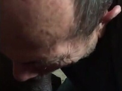 Grandpa Sucks My Interracial Dick (No Cum)