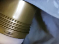 Fleshlight fun when home alone