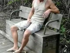 Park Bench Piss Wank
