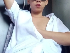 Pinoy Nursing Schoolgirl Spunks in his Dormitory Bedroom - Pinoy Jakol