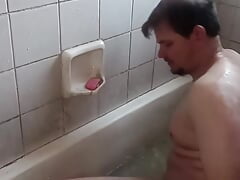 Bathtub Play with Little Cock