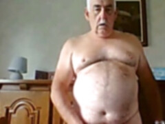 Fat grandpa cum, yam-sized, gay grandpa
