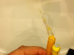 piss with catheter