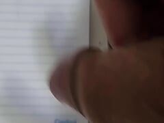 Hairy enjoys on a sheet written "I love you". Tribute to my followers.