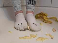 Filthy White Puma Socks Banana Punching (Part 1 of two)