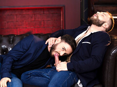 Two hunky dudes are ready to fuck like mad