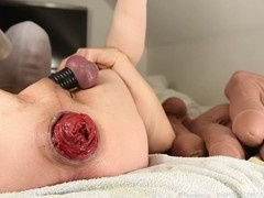 Penis pumping, extreme insertion, extreme gape