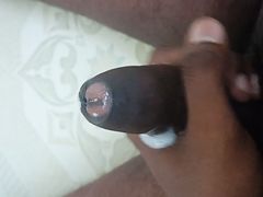 Tamil boy solo handjob with clean shave dick