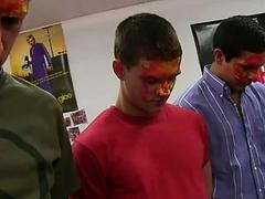 Frat guys are humiliated and fucked during initiation