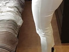 I love how she transparent my garter belt and my cock