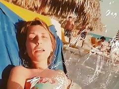 Pissed on the bitch and her swimsuit
