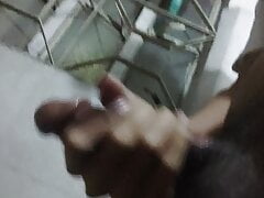 Desi guy with big dick fapping and cumming hard for gf on valentine