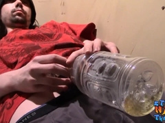 Heterosexual bad stud Jonas Taylor shoots a load while stroking off solo