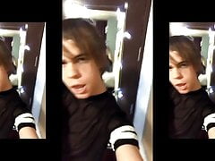 Andrew twink dancing in slutty outfit