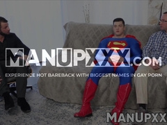 Alex Hawk is used as fucktoy by hunks Johnny Hill and Collin Simpson