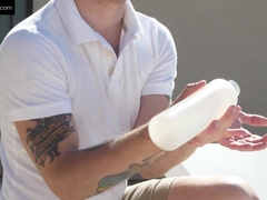 Trent Rides His Poolboy's Rosy pucker In The Summer Sun