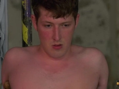 Blinded strapped lad man-meat masturbated by parent Sebastian Kane