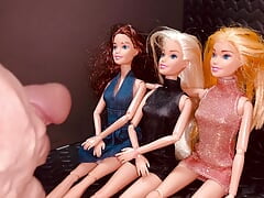 Small Penis Cumming On Clothed Barbie And Friends Dolls - CFNM And Bukkake Fetish Cumshot