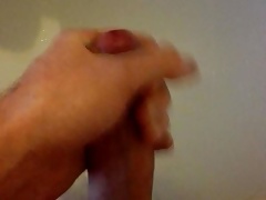 Wanking in the bathroom