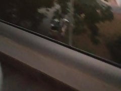 Just playing with my cock on the balcony