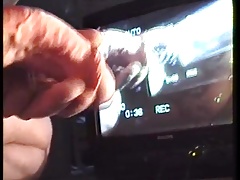 playing with my hard cock and huge cumshot