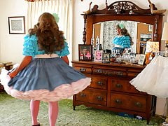 Frilly Shannon Jones Removing My Petticoat sexy Pink Panty