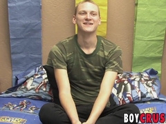 Bashful twunk jacking humungous rock hard hard-on solo