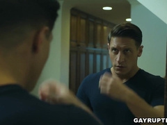 Dalton Riley and Vincent OReilly reconnect by throating spunk-pump