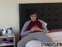 Cute Latino teen swallows cum after riding big cock for cash