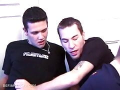 Horny Young Trio Sucking Dick