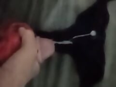 Stranger cums in my wife's panties while watching her get fucked