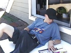 Shane Beats Off On Roof