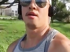Walking and cumming